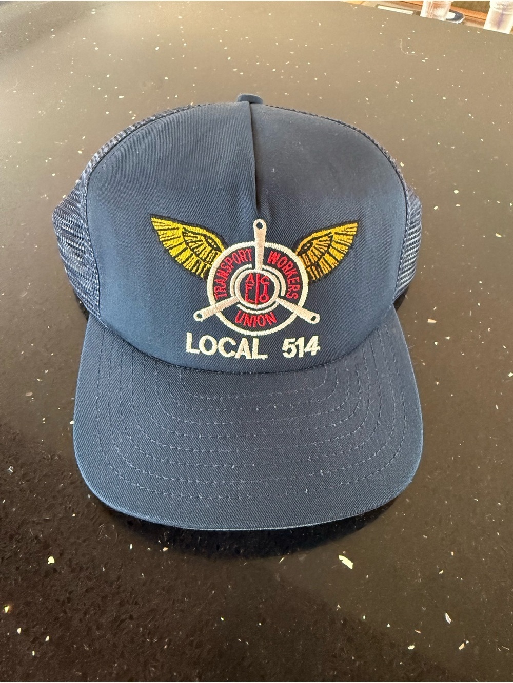 Navy 'Local 514' Transport Workers Union Trucker Hat